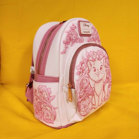 Loungefly Disney The Aristocats Marie Pink Floral Mini Backpack NEW - Picture 3 of 10